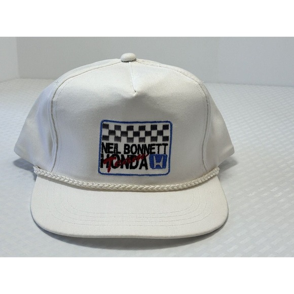 Vintage Nascar Neil Bonnett Team Honda Trucker Snapback Hat - Picture 1 of 13